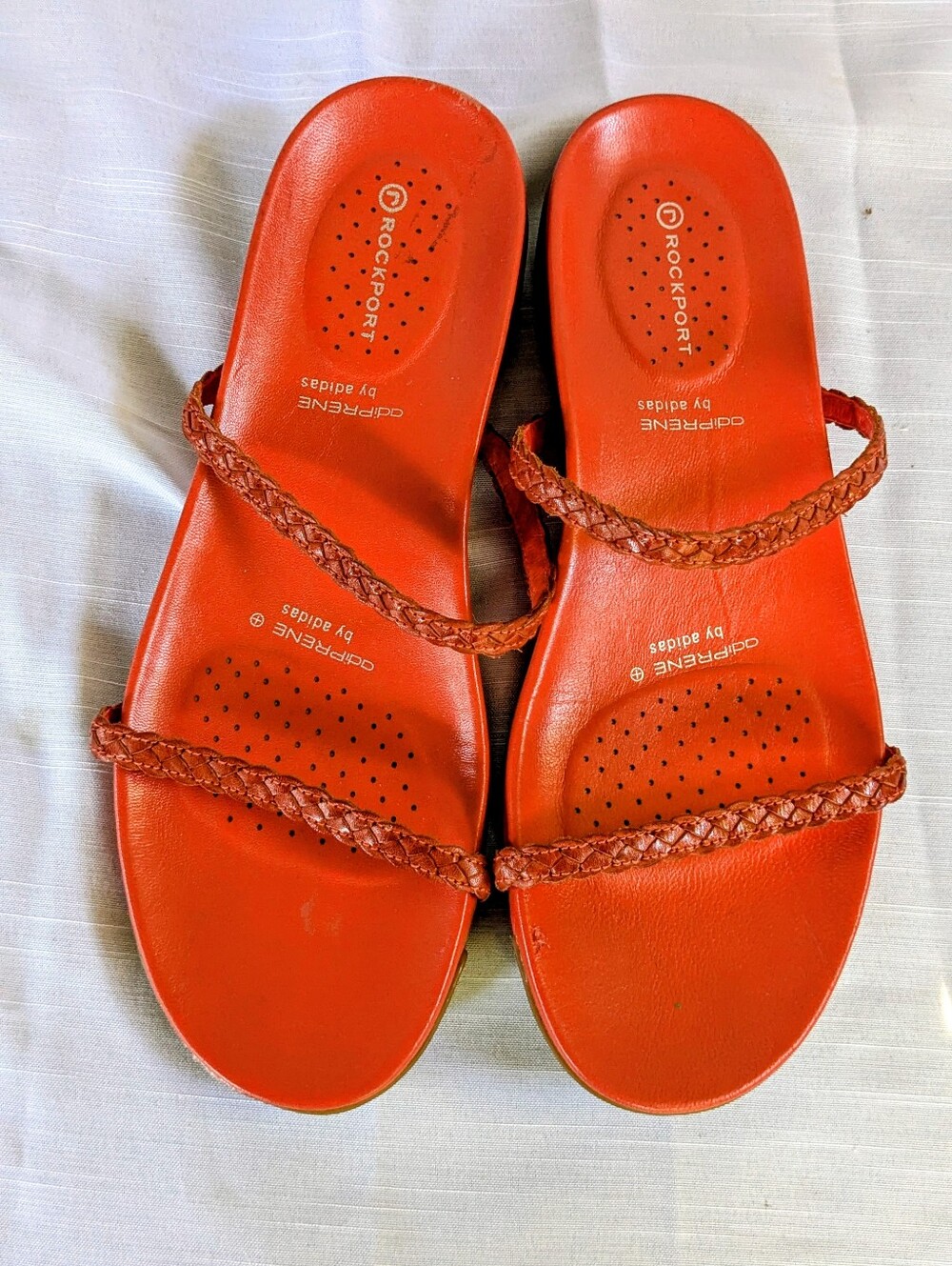 Rockport Women's Coral Braided-Strap Slide Sandals 8.5